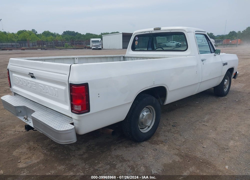 1990 DODGE D-SERIES D150 VIN: 1B7GE16Y7LS627161