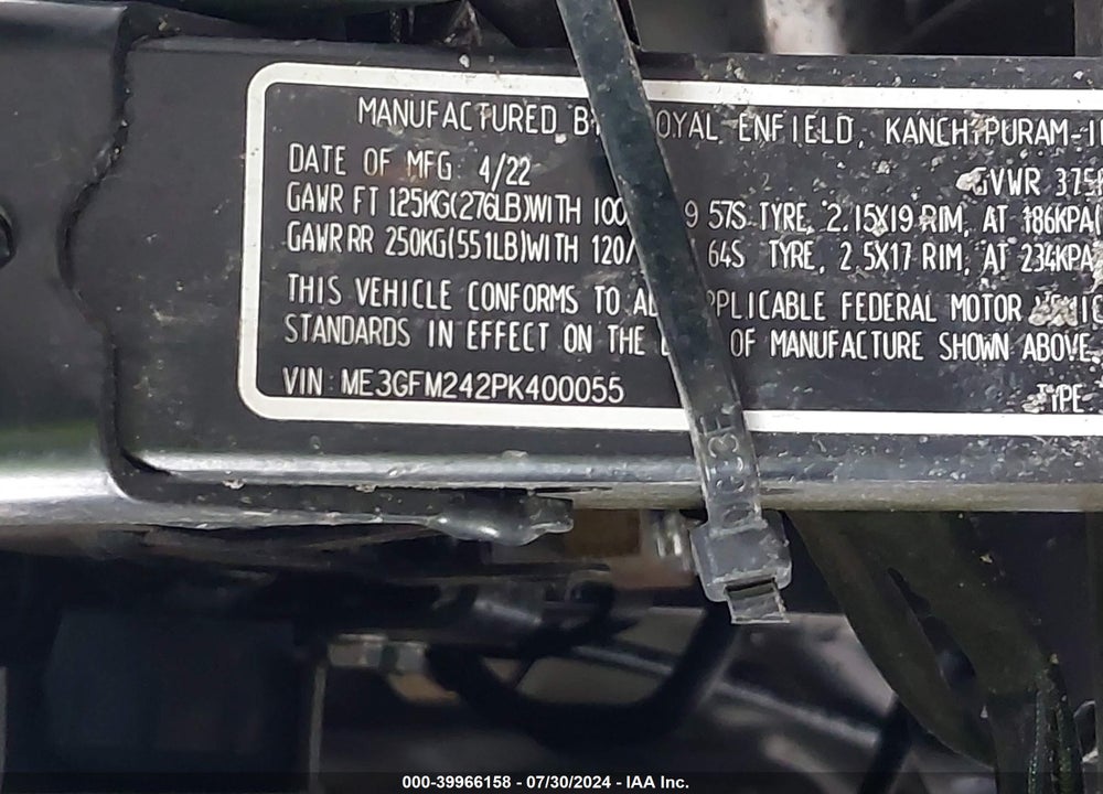 2023 ROYAL ENFIELD MOTORS SCRAM 411 VIN: ME3GFM242PK400055