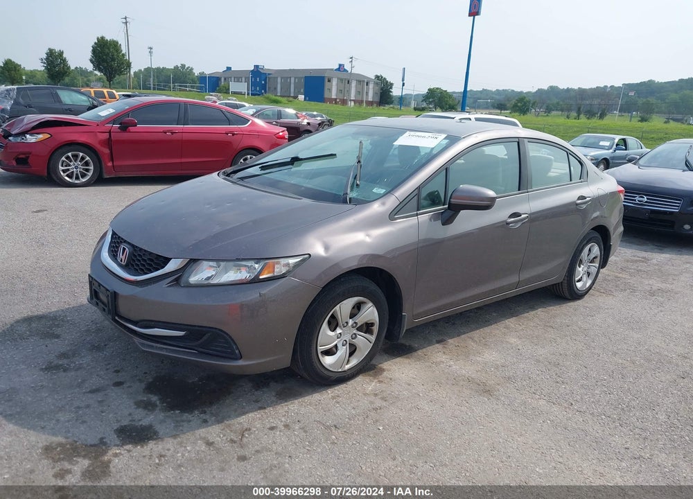 2014 HONDA CIVIC LX VIN: 19XFB2F55EE025462