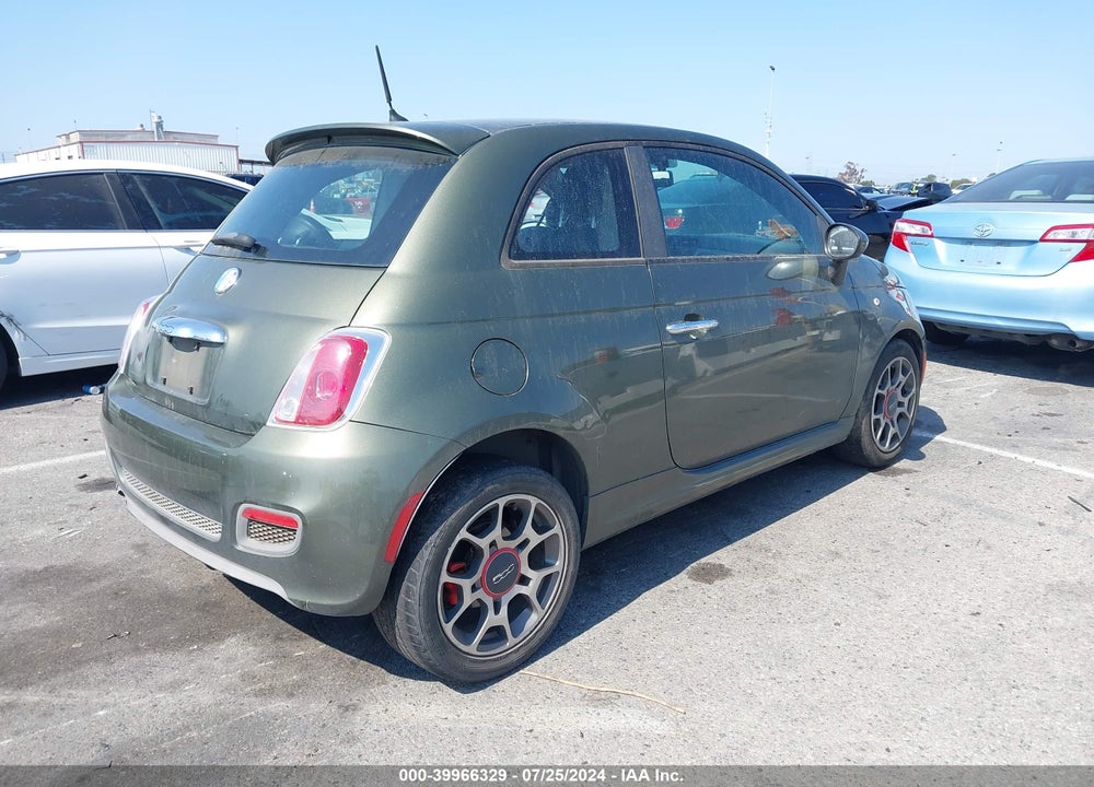 2012 FIAT 500 SPORT VIN: 3C3CFFBR8CT287898