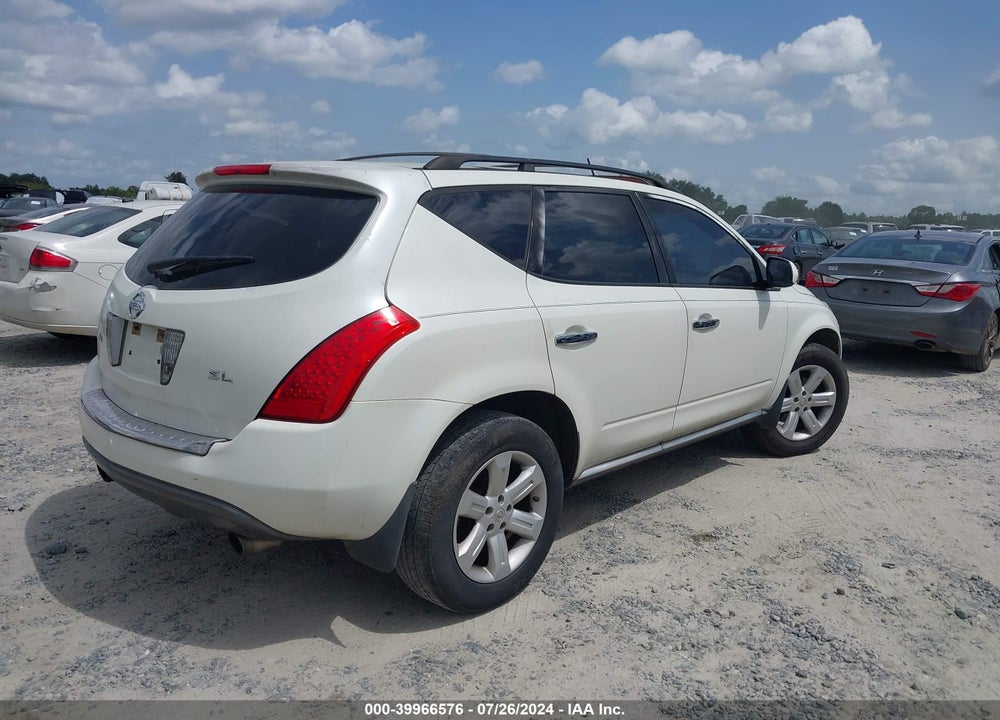2007 NISSAN MURANO SL VIN: JN8AZ08T87W523562