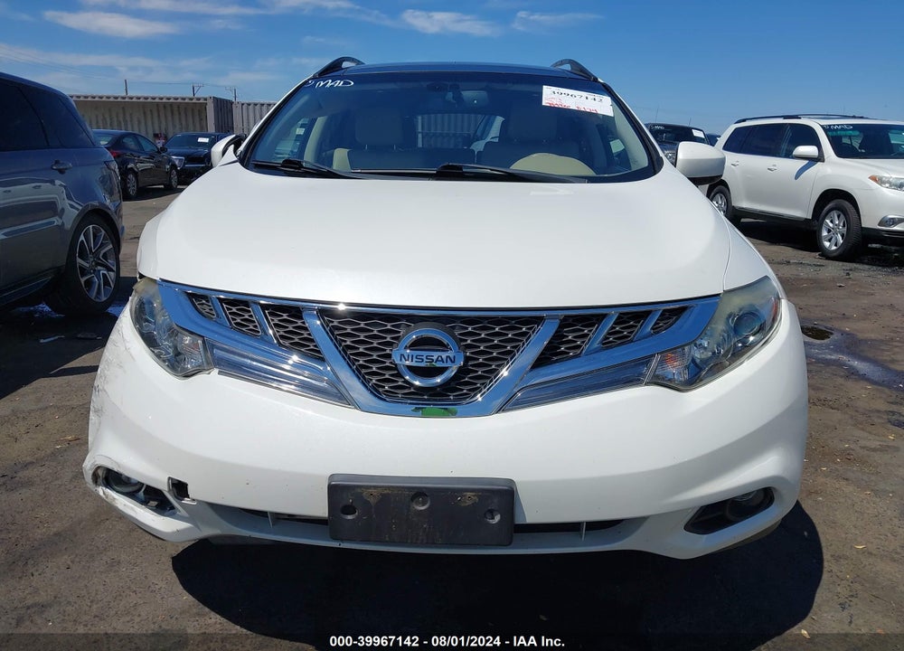 2012 NISSAN MURANO VIN: JN8AZ1MW6CW224541