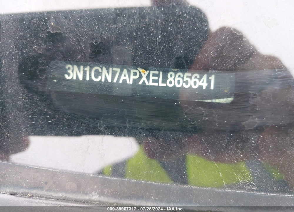 2014 NISSAN VERSA 1.6 SV VIN: 3N1CN7APXEL865641