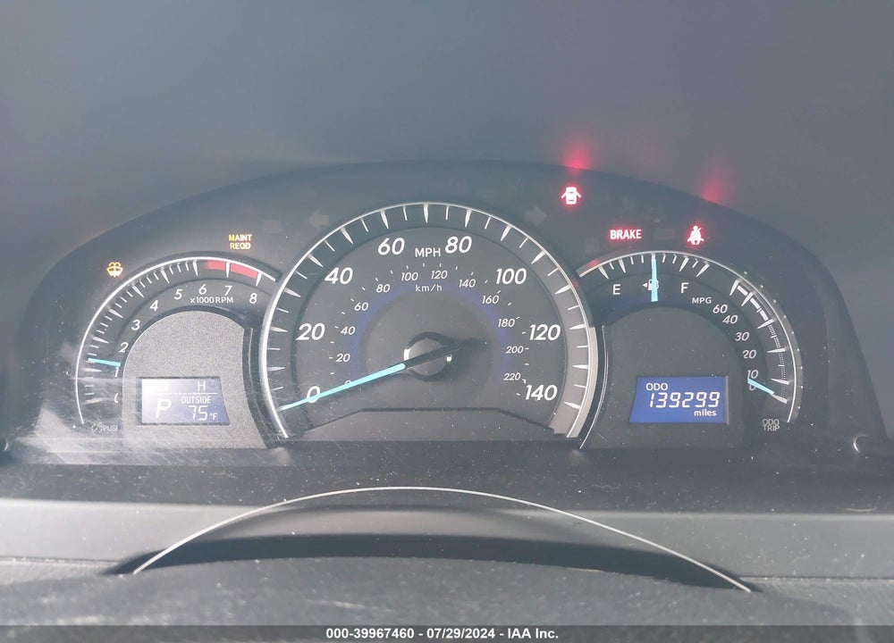 2012 TOYOTA CAMRY XLE VIN: 4T4BF1FK7CR237430