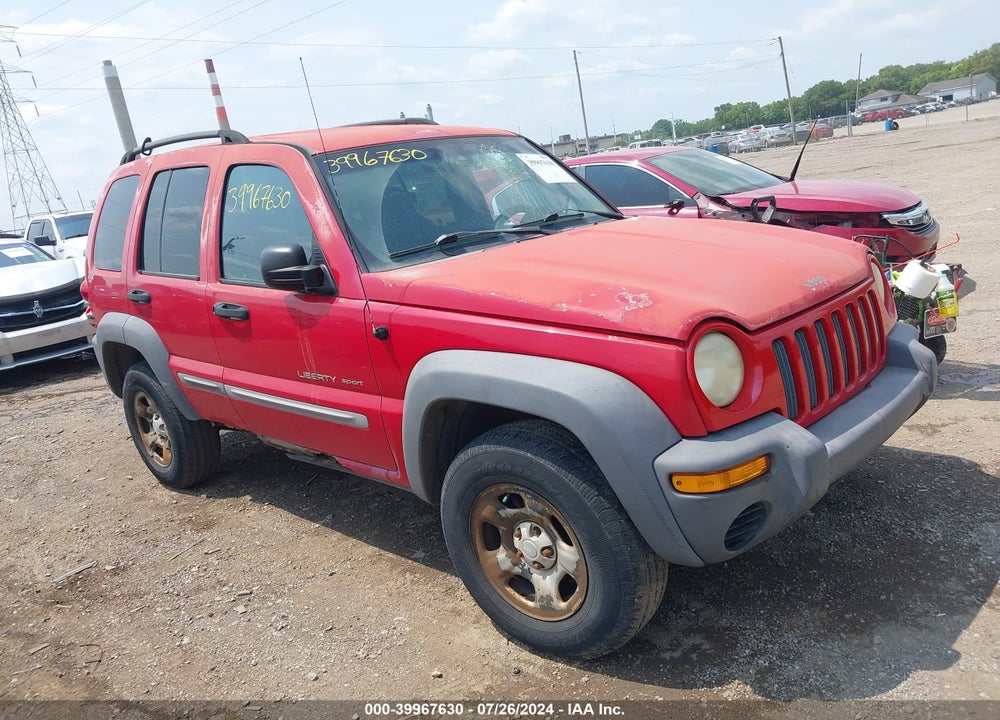 2002 LIBERTY JEEP  SPORT VIN: 1J4GL48K22W102963