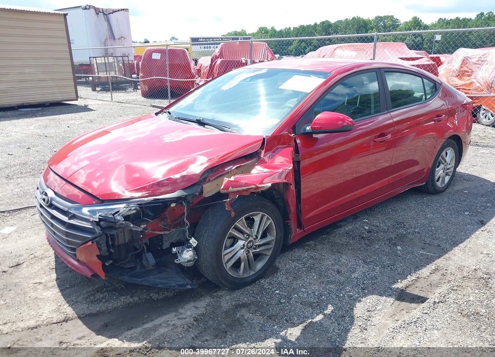 2019 HYUNDAI ELANTRA SEL VIN: KMHD84LF4KU737226
