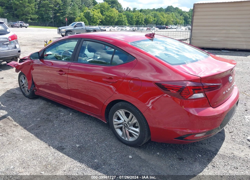 2019 HYUNDAI ELANTRA SEL VIN: KMHD84LF4KU737226