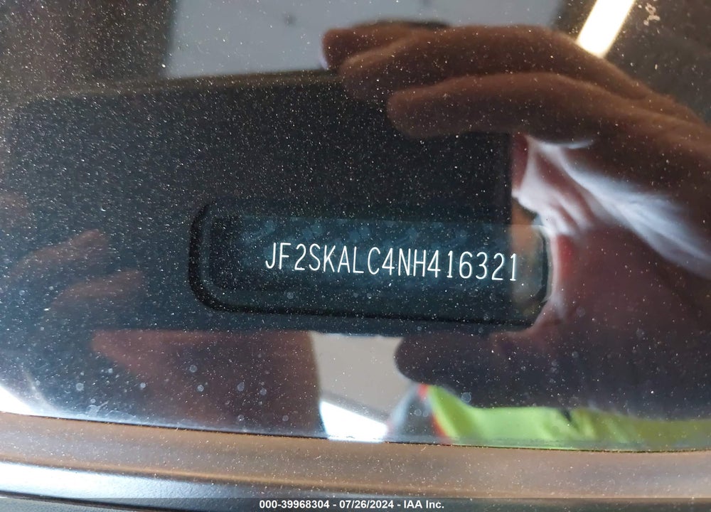 2022 SUBARU FORESTER WILDERNESS VIN: JF2SKALC4NH416321