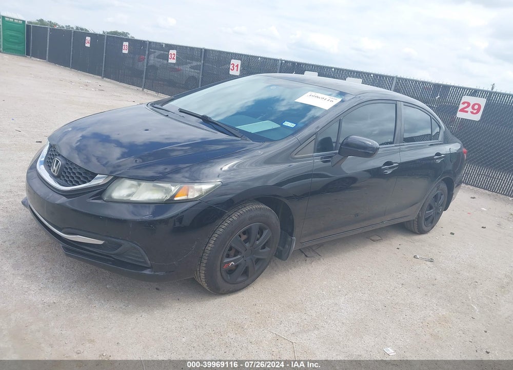 2014 HONDA CIVIC LX VIN: 2HGFB2F5XEH502778