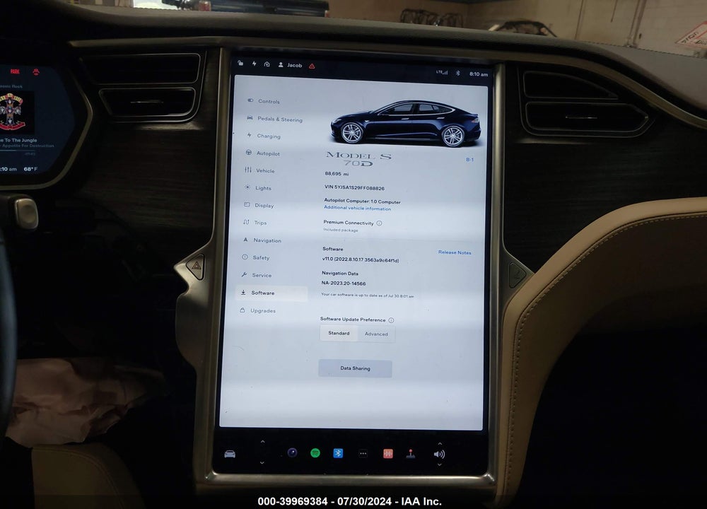 2015 TESLA MODEL S 70D/85D/P85D VIN: 5YJSA1S29FF088826