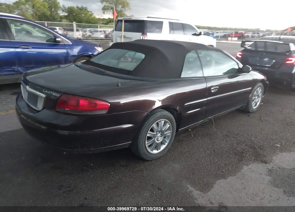 2004 CHRYSLER SEBRING LIMITED VIN: 1C3EL65R24N243099