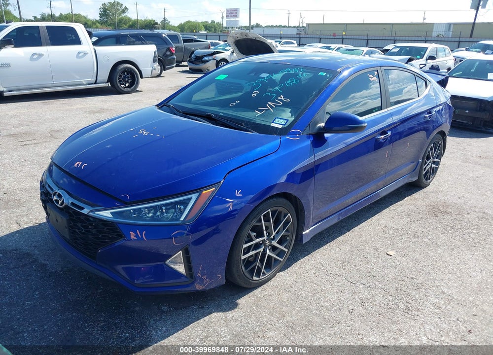 2019 HYUNDAI ELANTRA SPORT VIN: KMHD04LB9KU819926