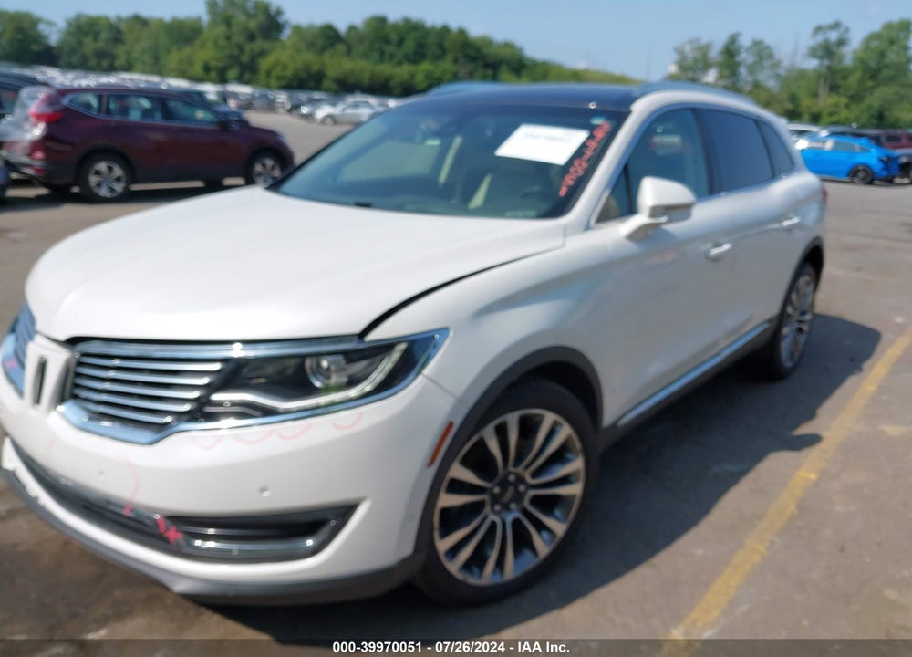 2016 LINCOLN MKX RESERVE VIN: 2LMTJ8LP7GBL22306