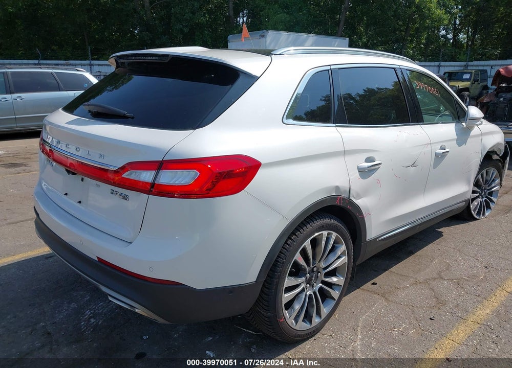 2016 LINCOLN MKX RESERVE VIN: 2LMTJ8LP7GBL22306