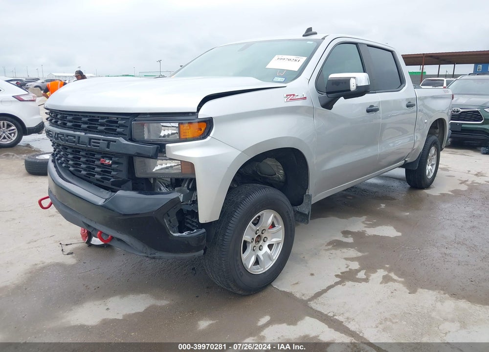2021 CHEVROLET SILVERADO 1500 4WD SHORT BED CUSTOM TRAIL BOSS VIN: 1GCPYCEF5MZ387281