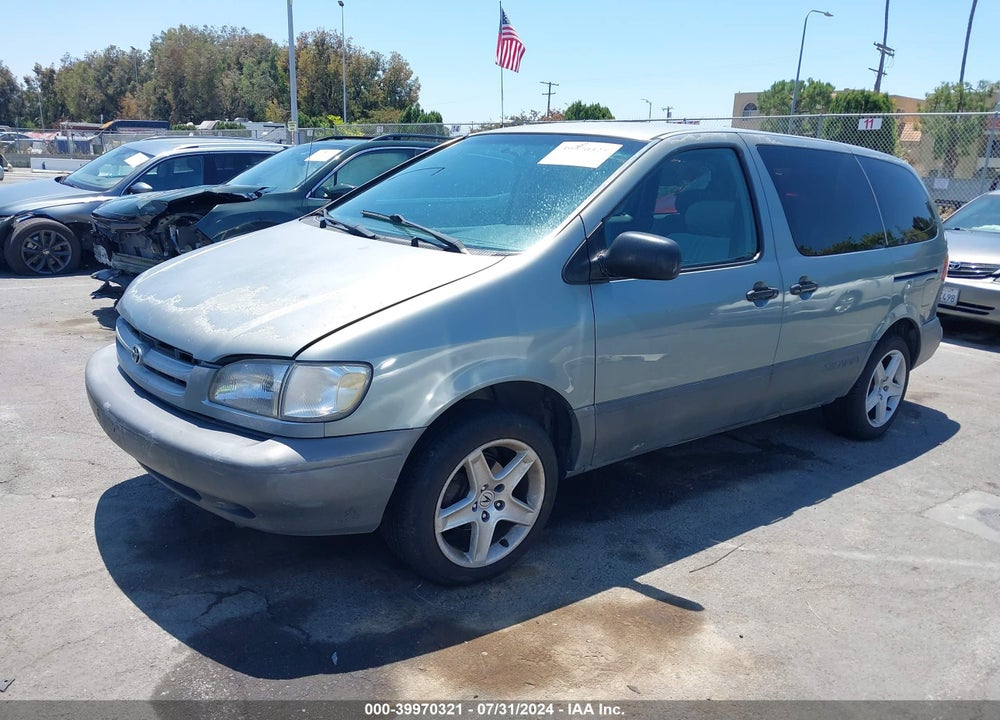 2000 TOYOTA SIENNA CE VIN: 4T3ZF19C4YU231371