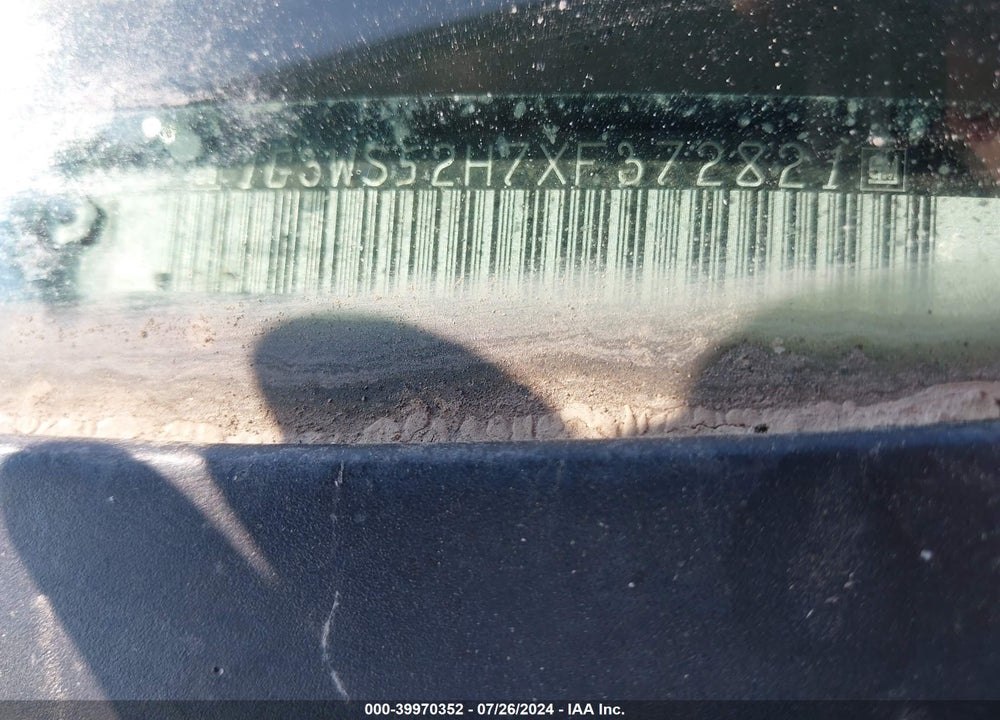1999 OLDSMOBILE INTRIGUE GL VIN: 1G3WS52H7XF372821