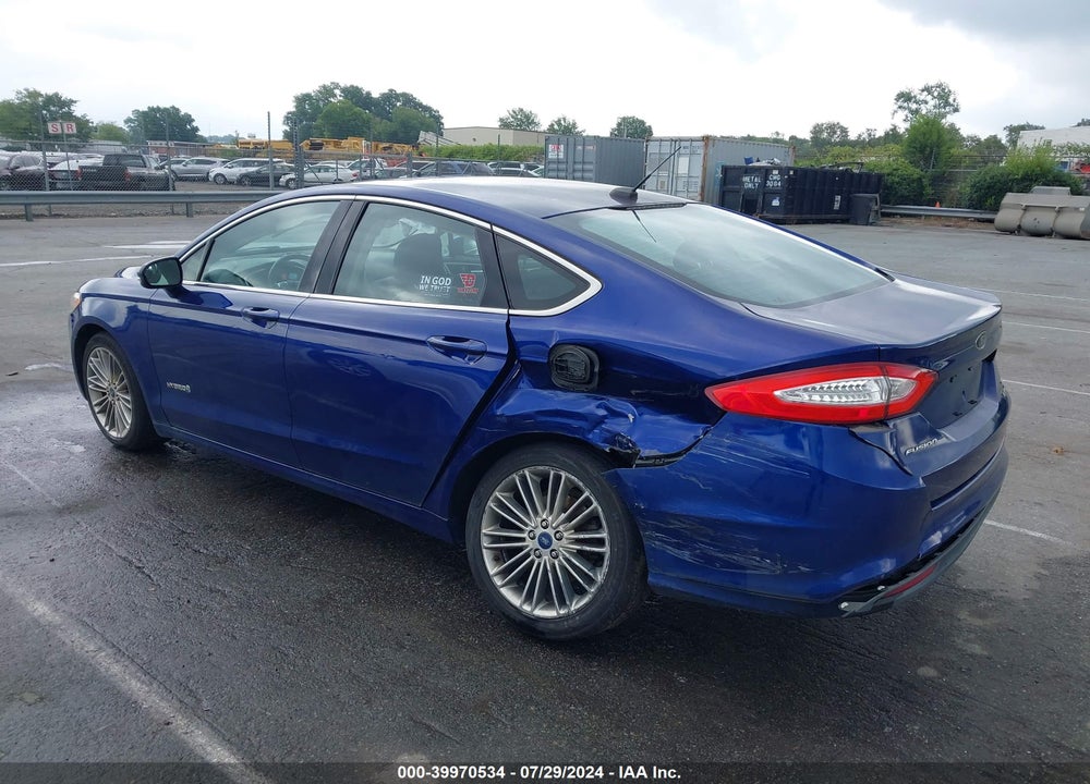 2013 FORD FUSION HYBRID SE VIN: 3FA6P0LU1DR272377