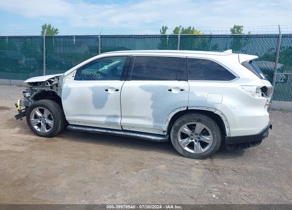 2014 TOYOTA HIGHLANDER LIMITED V6 VIN: 5TDDKRFH3ES034757