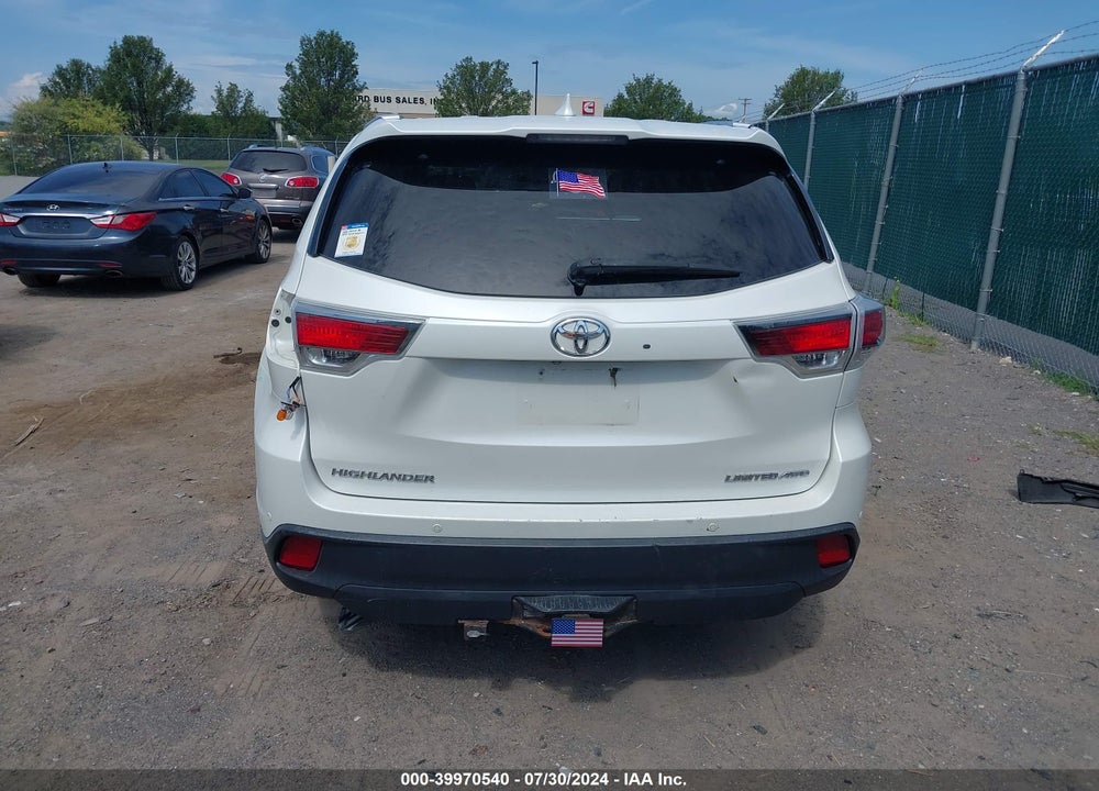 2014 TOYOTA HIGHLANDER LIMITED V6 VIN: 5TDDKRFH3ES034757