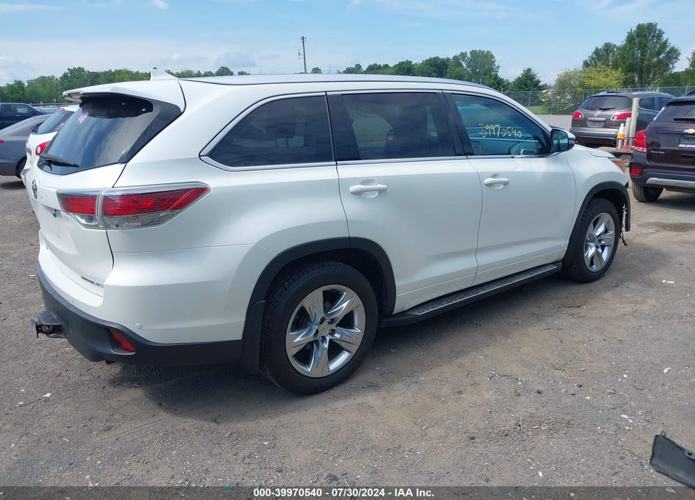 2014 TOYOTA HIGHLANDER LIMITED V6 VIN: 5TDDKRFH3ES034757