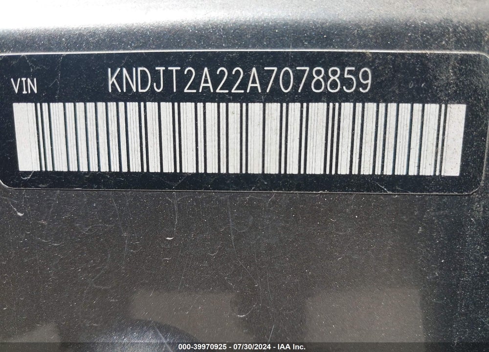 2010 KIA SOUL VIN: KNDJT2A22A7078859