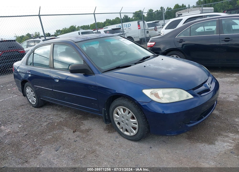 2004 HONDA CIVIC LX VIN: 2HGES16534H620644