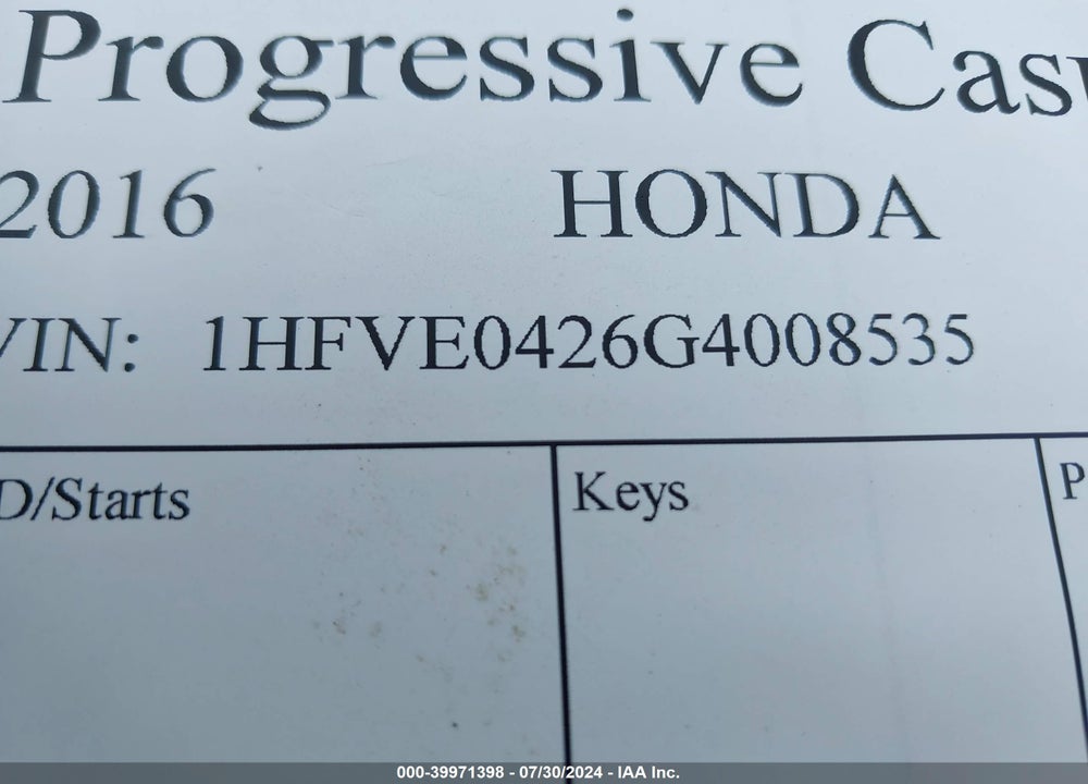 2016 HONDA SXS1000 M5 VIN: 1HFVE0426G4008535