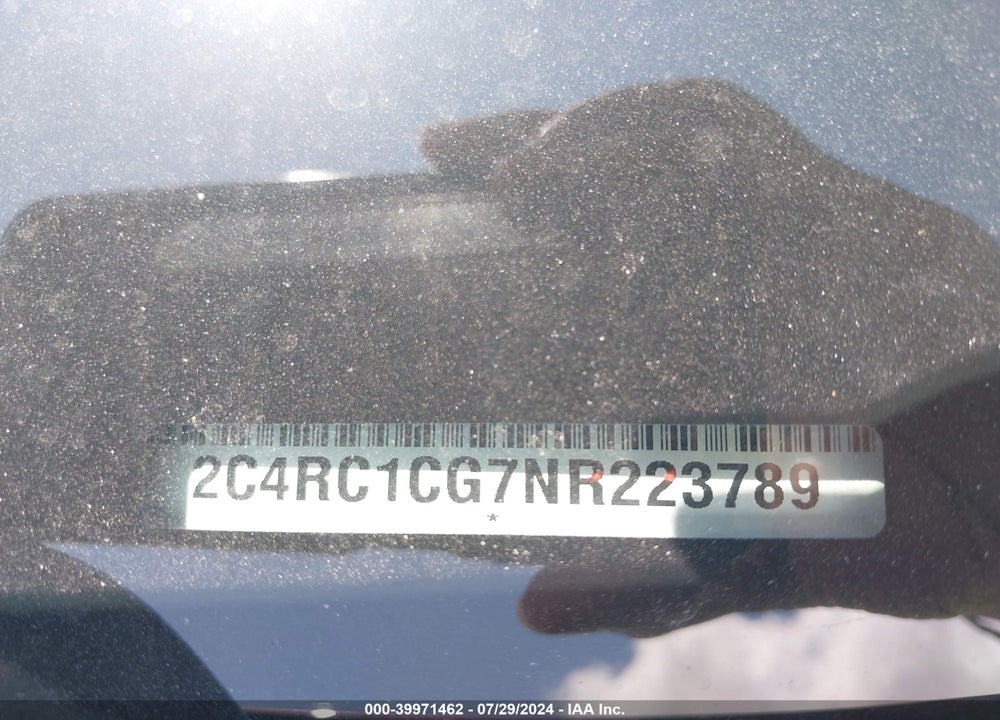 2022 CHRYSLER VOYAGER LX VIN: 2C4RC1CG7NR223789