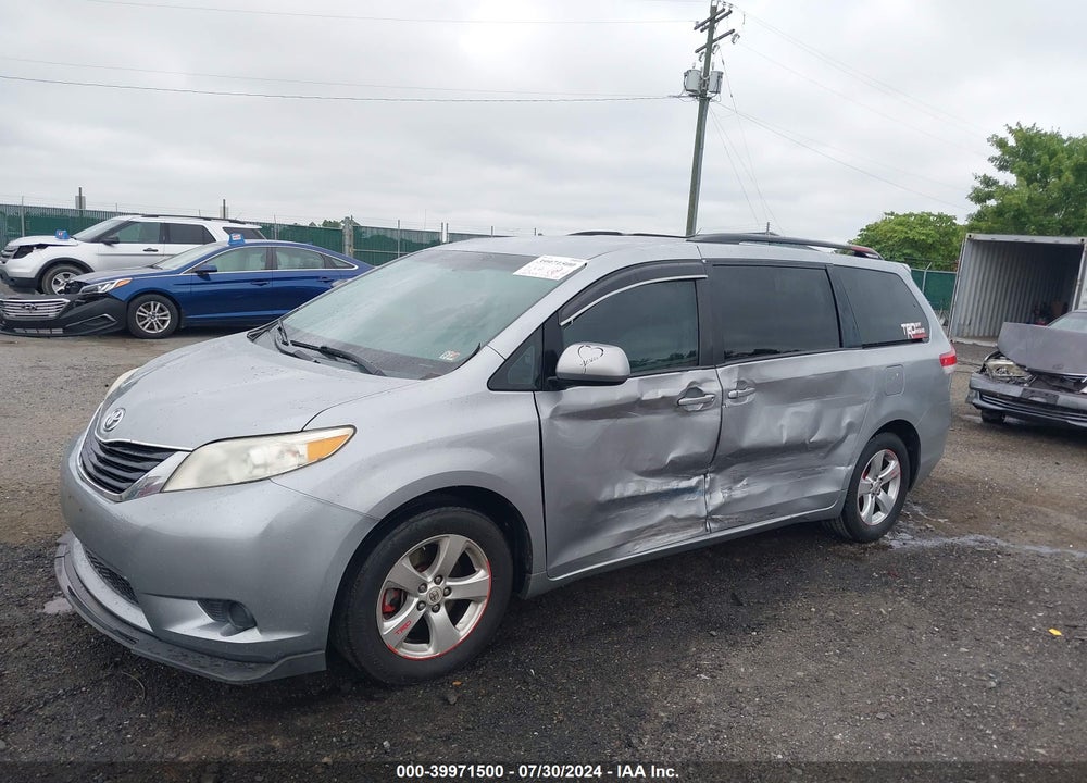 2012 TOYOTA SIENNA LE V6 8 PASSENGER VIN: 5TDKK3DC9CS202328