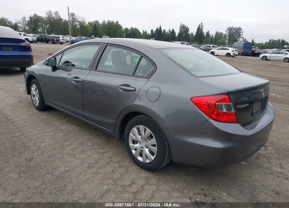 2012 HONDA CIVIC LX VIN: 19XFB2F51CE371361