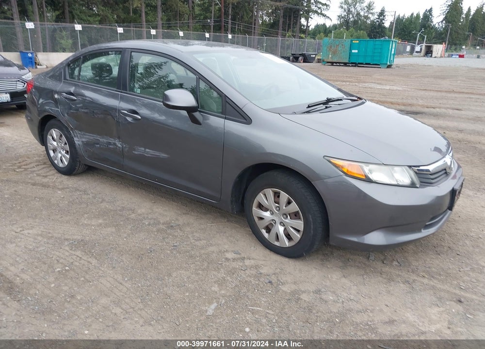 2012 HONDA CIVIC LX VIN: 19XFB2F51CE371361