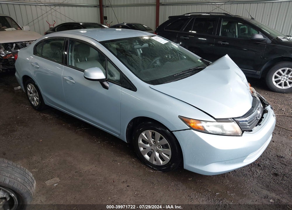 2012 HONDA CIVIC LX VIN: 19XFB2F54CE359544