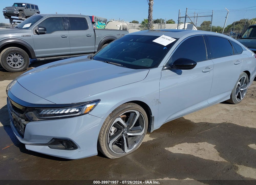 2022 HONDA ACCORD SPORT 2.0T VIN: 1HGCV2F39NA023212