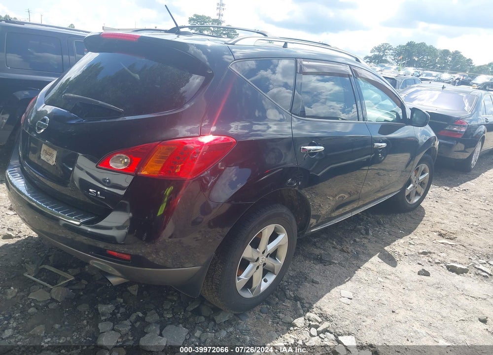 2009 NISSAN MURANO SL VIN: JN8AZ18U19W101828