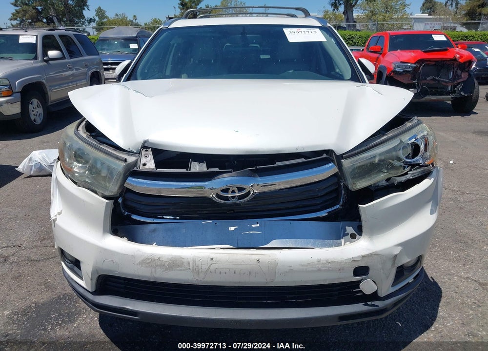 2016 TOYOTA HIGHLANDER XLE V6 VIN: 5TDKKRFH5GS177445