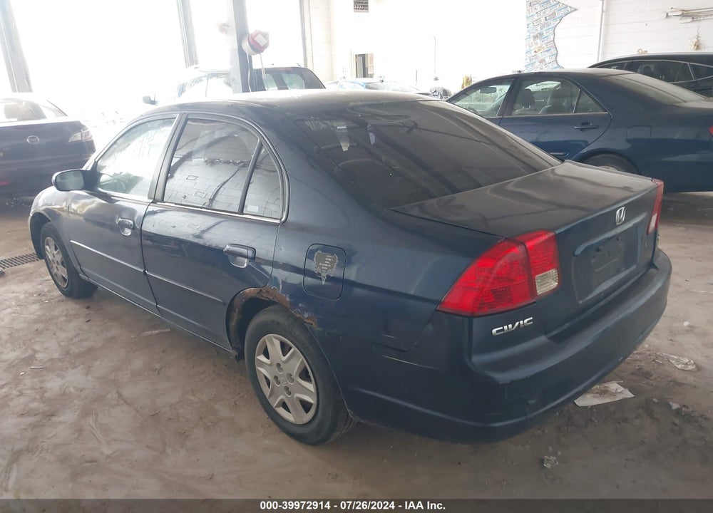 2003 HONDA CIVIC LX VIN: 2HGES165X3H505652
