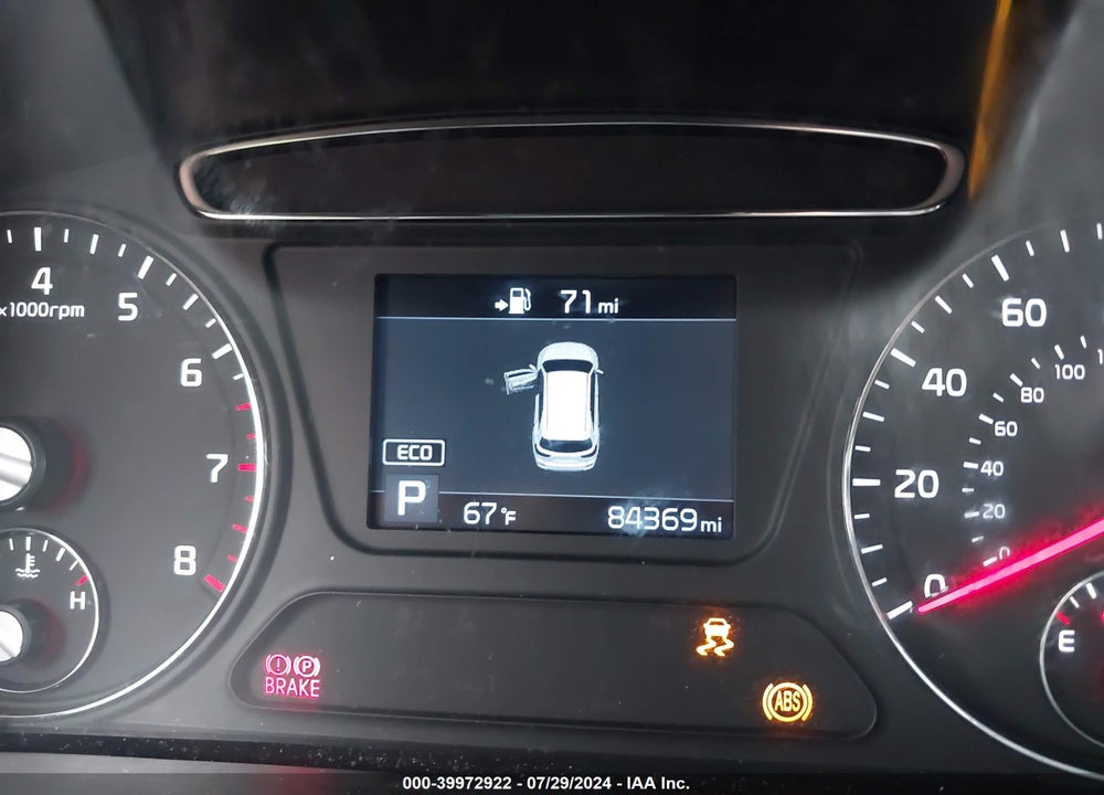 2019 KIA SORENTO 2.4L L VIN: 5XYPG4A3XKG604503