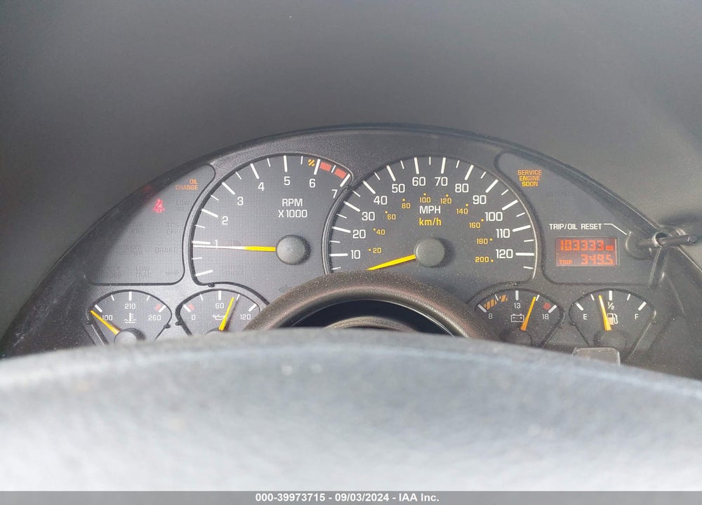 2000 PONTIAC FIREBIRD VIN: 2G2FS22K4Y2100261