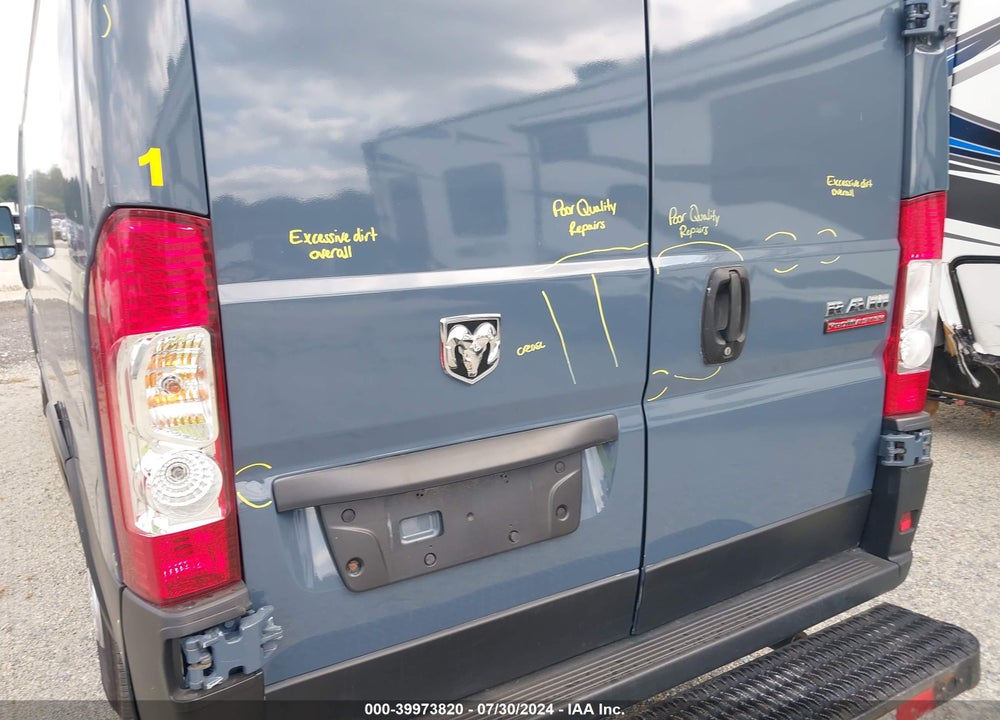 2020 RAM PROMASTER 3500 CARGO VAN HIGH ROOF 159 WB EXT VIN: 3C6URVJG5LE124946