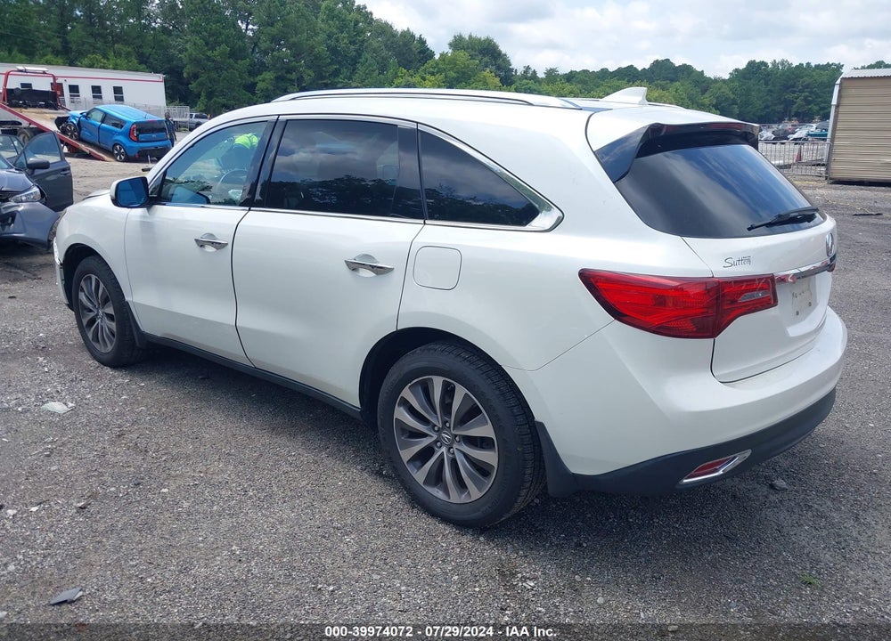 2015 ACURA MDX TECHNOLOGY PACKAGE VIN: 5FRYD3H41FB010772
