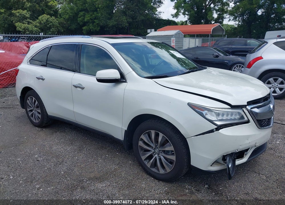 2015 ACURA MDX TECHNOLOGY PACKAGE VIN: 5FRYD3H41FB010772