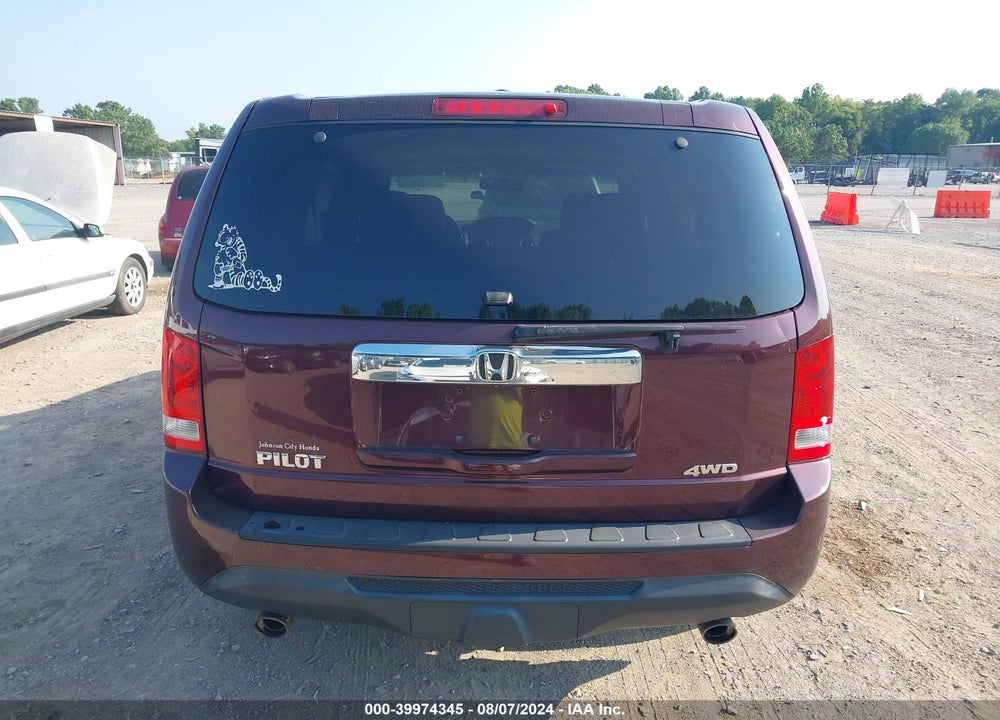 2015 HONDA PILOT EX-L VIN: 5FNYF4H59FB037549
