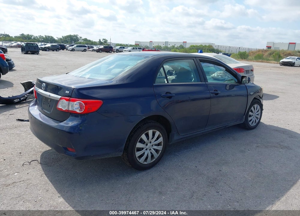 2013 TOYOTA COROLLA LE VIN: 2T1BU4EE7DC987068