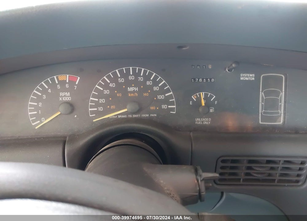 1997 PONTIAC BONNEVILLE SE CMI VIN: 1G2HX52K6VH226633