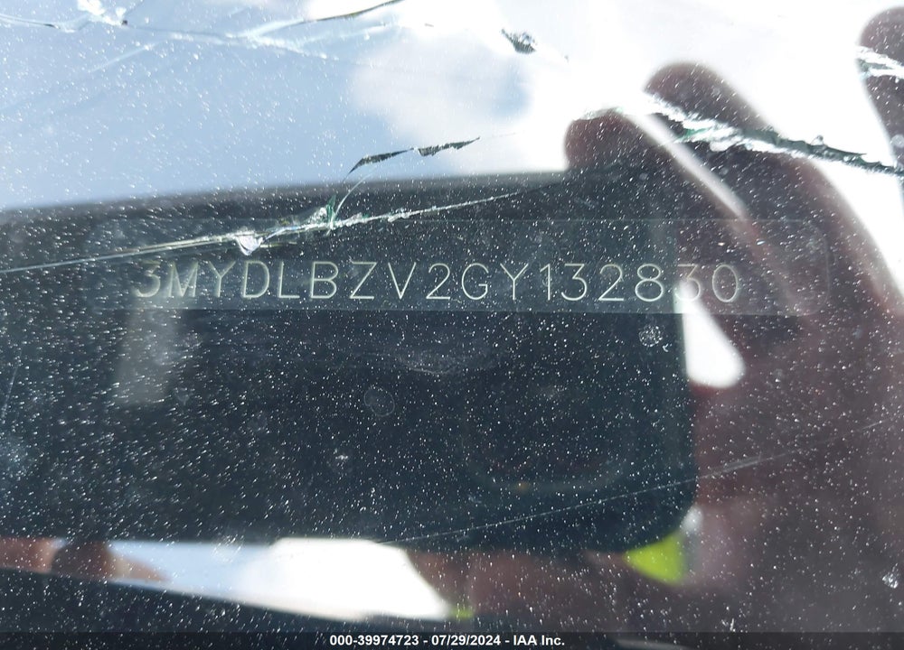2016 SCION IA VIN: 3MYDLBZV2GY132830