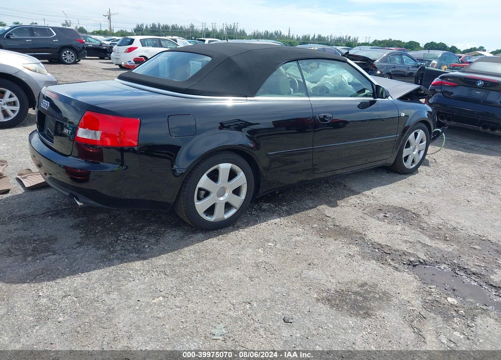 2006 AUDI A4 1.8T VIN: WAUAC48H96K011800