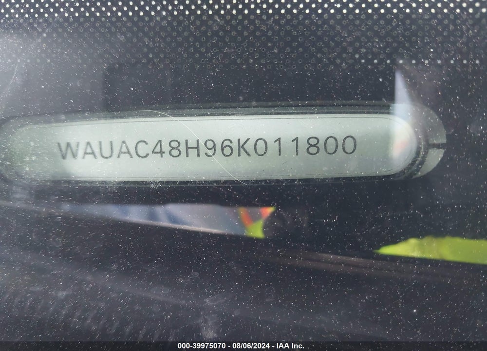 2006 AUDI A4 1.8T VIN: WAUAC48H96K011800