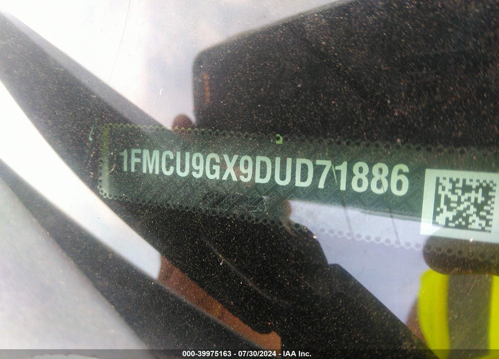 2013 FORD ESCAPE SE VIN: 1FMCU9GX9DUD71886