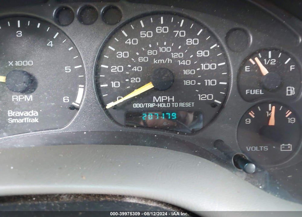 2000 OLDSMOBILE BRAVADA VIN: 1GHDT13W0Y2125220